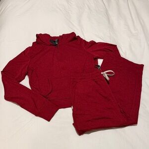 Vuori Red Hoodie and Jogger set